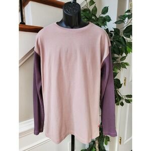 BDG Urban Outfitter Men's Pink Cotton Round Neck Long Sleeve Pullover Thermal S